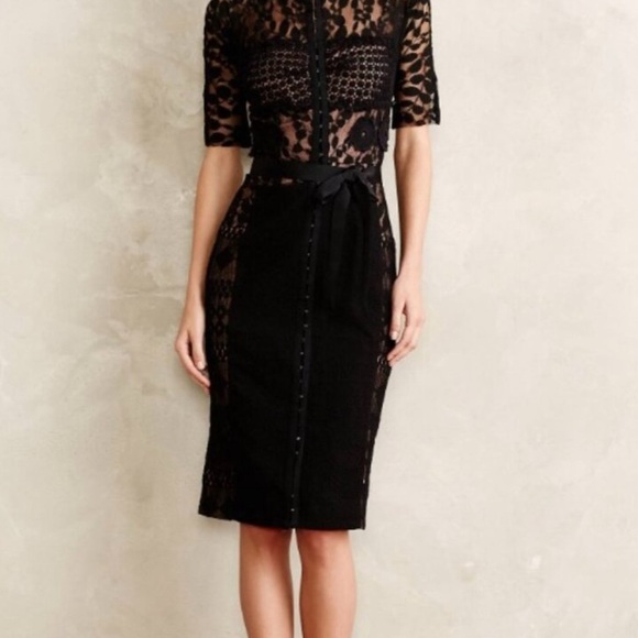 Byron Lars Dresses & Skirts - Beguile by Byron Lars Black Lace Midi Dress from Anthropology